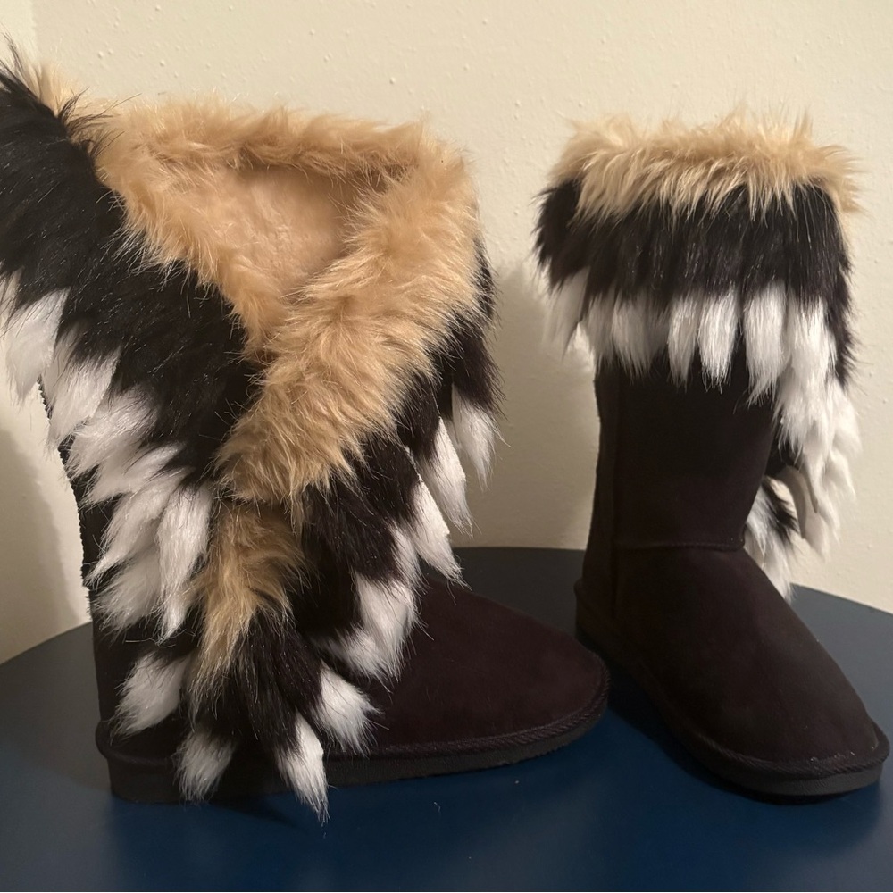 JustFab Winters Coming Faux Fur Boots